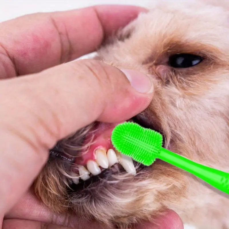 1pc Soft Pet Dog Puppy Toothbrush for Effective Oral Cleaning and Fresh Breath