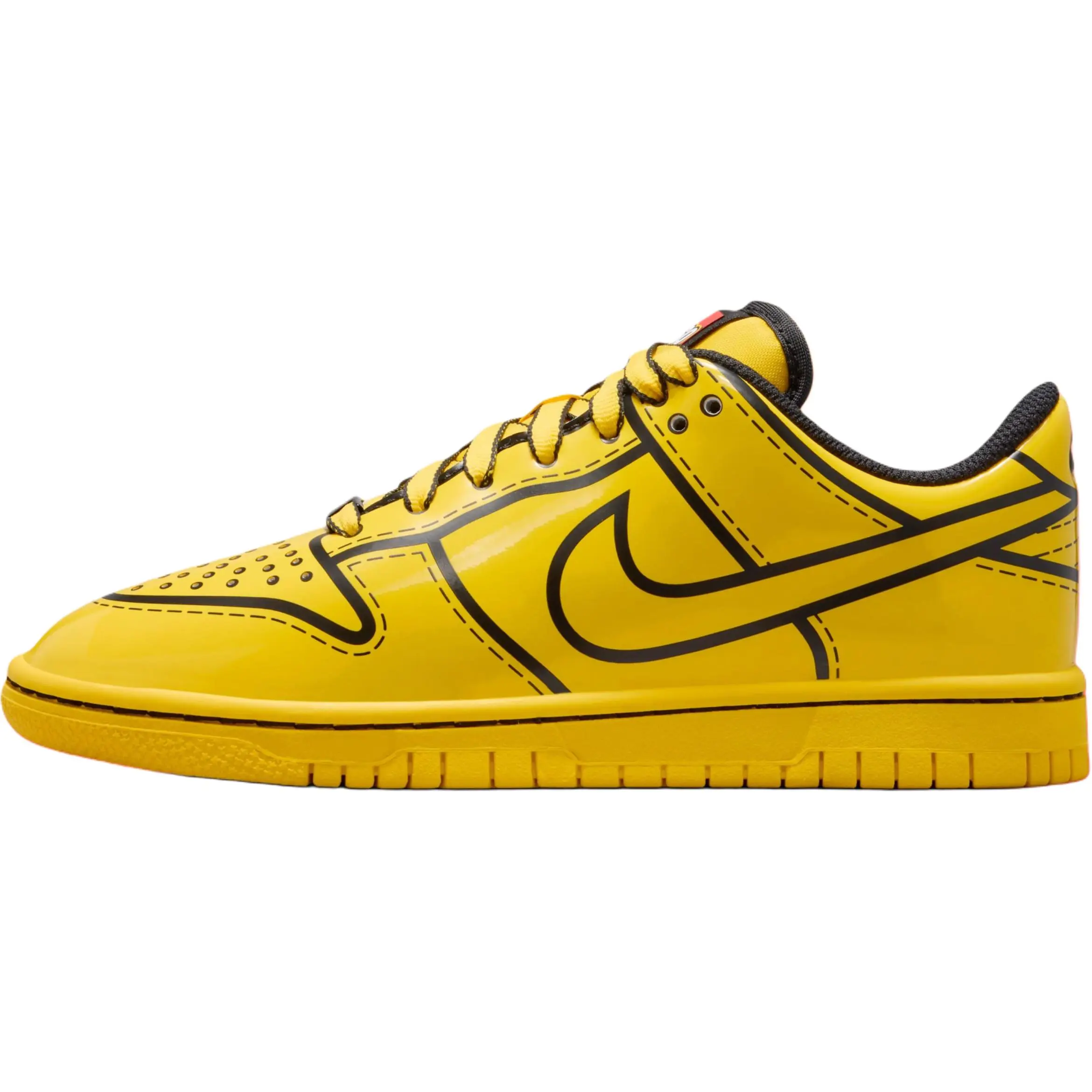 NIKE Dunk Low GS 'Tour Yellow' x LEGO Youth/Women's Low Top Shoes, Casual Lifestyle Sneakers with a Playful Design, Low Top Sneakers