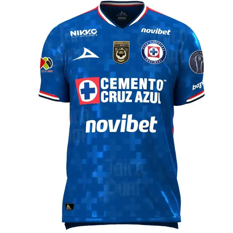 Cruz Azul Home Jersey 25 26 Shirt, Men's Soccer Jersey, Gift For Him - Unisex Performance Football Jersey, Breathable Quick Dry Soccer Shirt for Gym Training Match Fitness Outdoor Sports