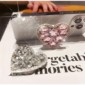 Elegant and Shiny Diamond Phone Ring Buckle Stand Phone Holders Phone Grip -360 ° Rotating Universal Smartphone Stand