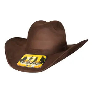 Nicol Texana Forrada Western Cowboy Hat Sombrero 4" Brim 4.5" Crown Unisex Made in Mexico Estilo Oscar Suede Cowboy Hat