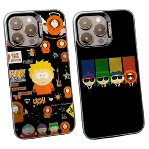 Funny South P-Park Cute Phone Cases For iPhone 17 Promax Pro Air 16 Plus 15 14 13 12 Candy Matte Shockproof Black Cover Smartphone Cellphone