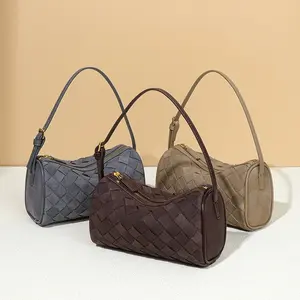 AS2322 Autumn and winter new matte suede woven portable pillow bag woven bag