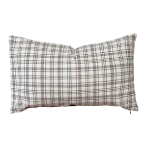 Fluer & Fray Brown Plaid Pillow - 25x15