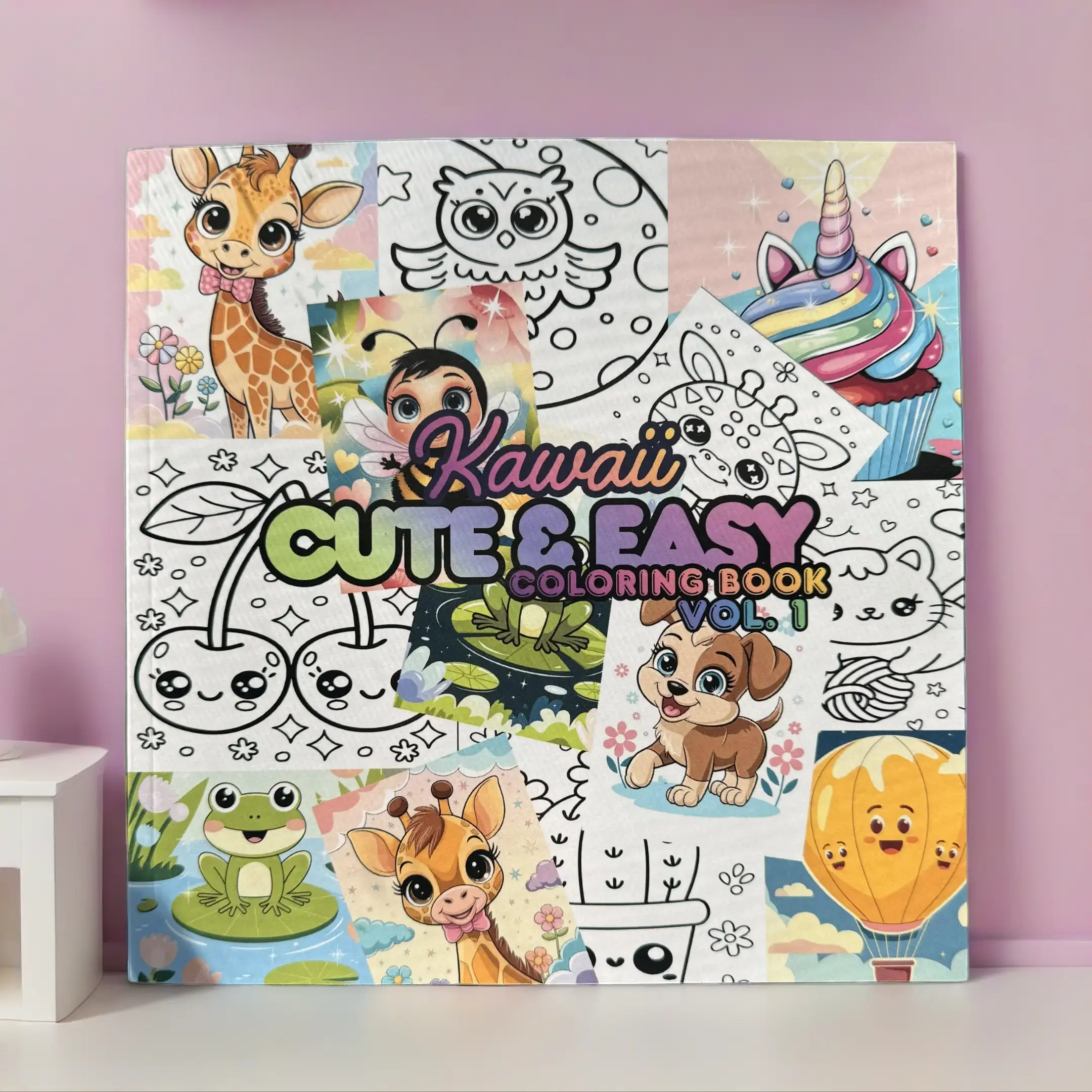 Coloring Book: Kawaii Bold and Simple, Cozy, Adorable & Fun Pages for Adults, Teens and Kids: Cute, Bold and Easy Designs, Kawaii Coloring Book for Stress Relief, Creativity and Pure Cuteness
