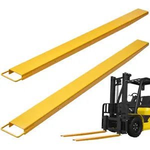 VEVOR Pallet Fork Extensions, TikTokShopBlackFriday, 84" Length 5.5" Width, Heavy Duty Carbon Steel Fork Extensions for Forklifts, 1 Pair Forklift Extensions, Industrial Forklift Fork Attachments for Forklift Truck, Yellow