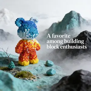 Ice & Fire Magic Bear Toy, Trendy Decoration Statue, Creative Handmade DIY Ornament, Christmas Halloween Holiday Gift, Birthday Present