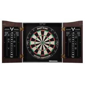 Viper Vault Dartboard Cabinet with Shot King Sisal Dartboard Viper Vault Dartboard Cabinet with Shot King Sisal Dartboard