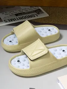 Men's Casual Plain Color Slides, New Style Comfortable Home Slippers, Soft Non-slip Slippers for Indoor & Outdoor Wear, Walking Shoes