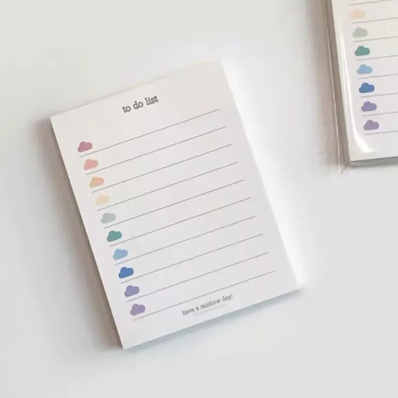 60sheets Colorful Clouds To Do List Memo Book Student Memo