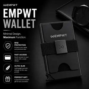 Aluminum Compartmental Combination Wallet - Advanced RFID Layer Protection, Slim Minimalist Push Button for Quick Access, ID Card Holder, Indoor Outdoors Sports & Outdoor Darts Cases & Wallets Gift Idea