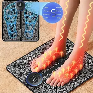 EMS Foot Massager Rechargeable Massage Pad Foot Relaxation Pad Electric Foot Massage Tools Promote Blood Circulation, Foot Relief