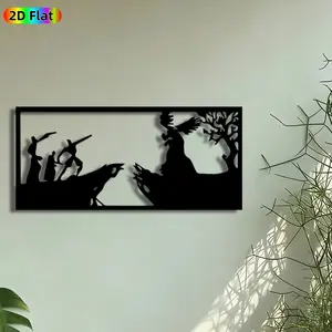 1pc Medieval Dragon Battle Metal Wall Art, Knight vs Dragon Statue Mural, Intricate Craftsmanship, Perfect for Halloween, Game of Thrones Watch Party Decor, Perfect for Man Cave Office Fantasy Room Decor, Ideal Gift for Fantasy Enthusiasts.