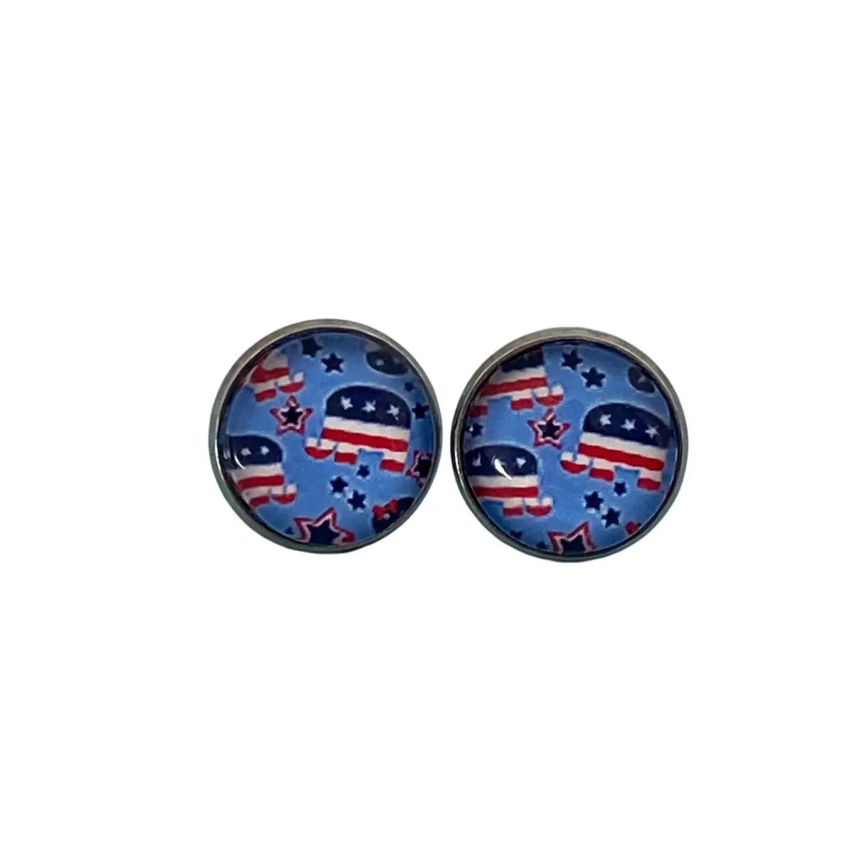 Exclusive Republican Elephant Stud Earrings
