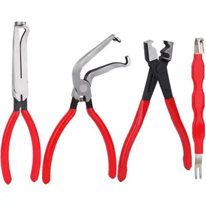 4PCS Electrical Disconnect Pliers Set For Car: Automotive Tools Electrical Plug Connector Removal Disconnect Pliers Kit, Connector Separator and Hose Clamp Plier