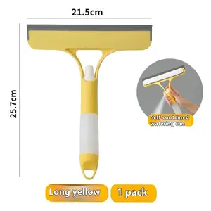 3-in-1 Window Glass Cleaner: Integrates a squeegee and a 3-in-1 soft TPR head scraper for effortless cleaning of shower doors, mirrors, and windows. The 2025 upgraded shower squeegee is also suitable for car glass, marble countertops, wooden floors,