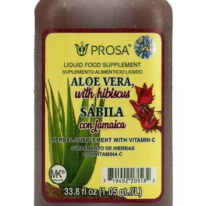 Prosa - Aloe Vera & Hibiscus 1 L Delicious Natural Juice from Mexico Authentic Refreshing Flavor Experience