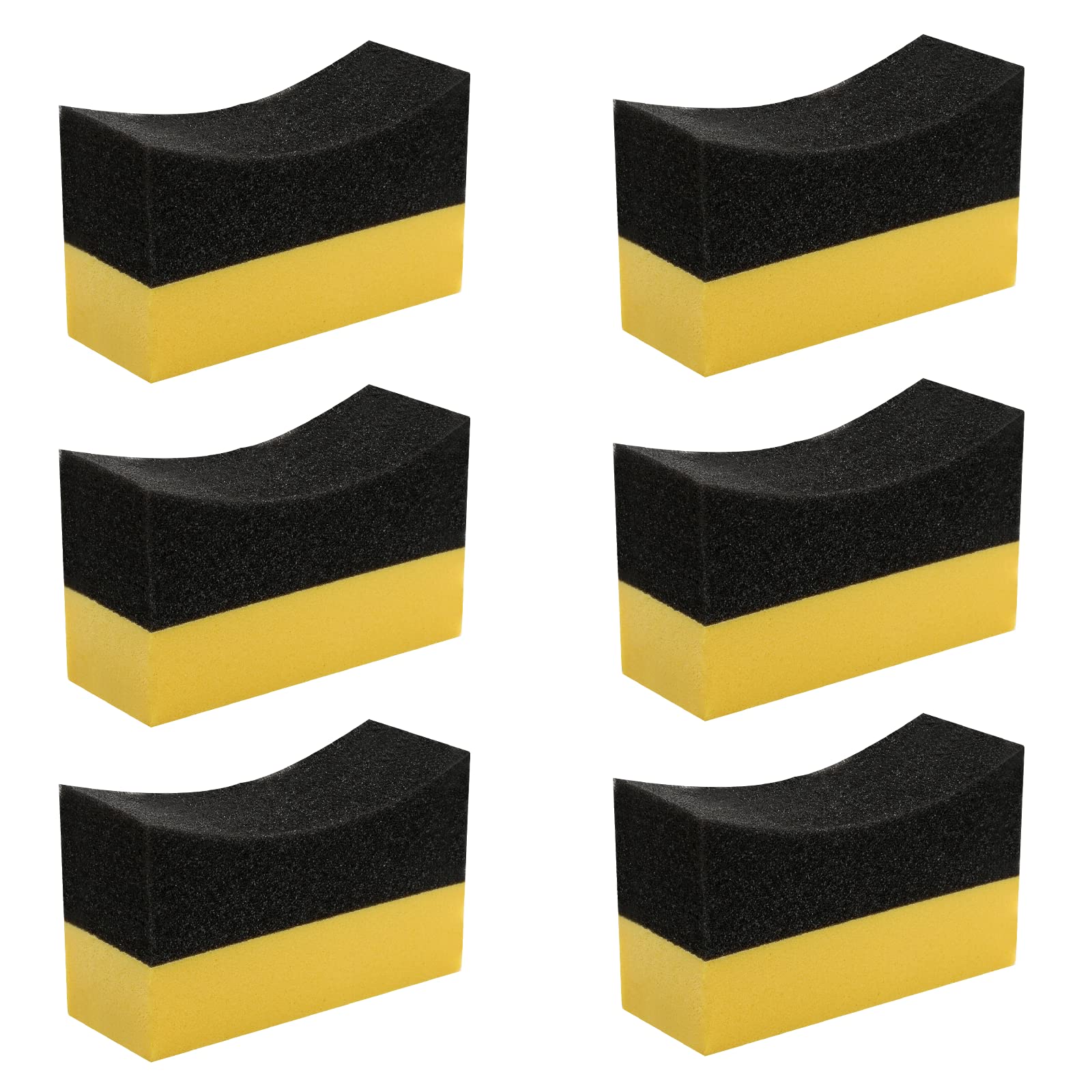 6-Pack Tire Dressing Applicator Pads – Sponge Applicators for Tire Shine, Car Glass, Paint, and Detailing