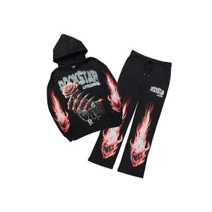 Azyrx Black Hoodie/Baggy Pant Track Set Azyrx Black Hoodie/Baggy Pant Track Set