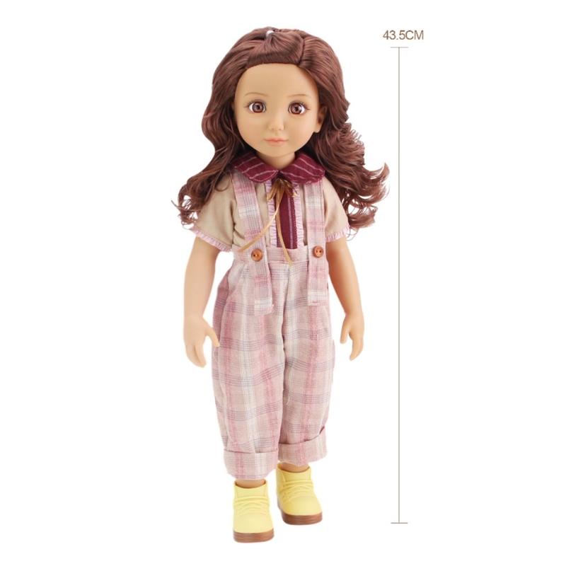17 Inch Fashion Girl Doll, Adjustable Limbs, Stand Easily, Wearing Elegant Clothes, Perfect Gift for Girls, Christmas Present
