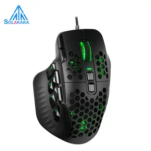 SOLAKAKA SM809 MMO Gaming Mouse Wired RGB with 9 Side Buttons, 22800 DPI High Precision Sensor Optical Ergonomic Gamer Mouse,16 Programmable Custom Macro Shortcuts Remapping PC Gaming Mice for Windows FallFreshness