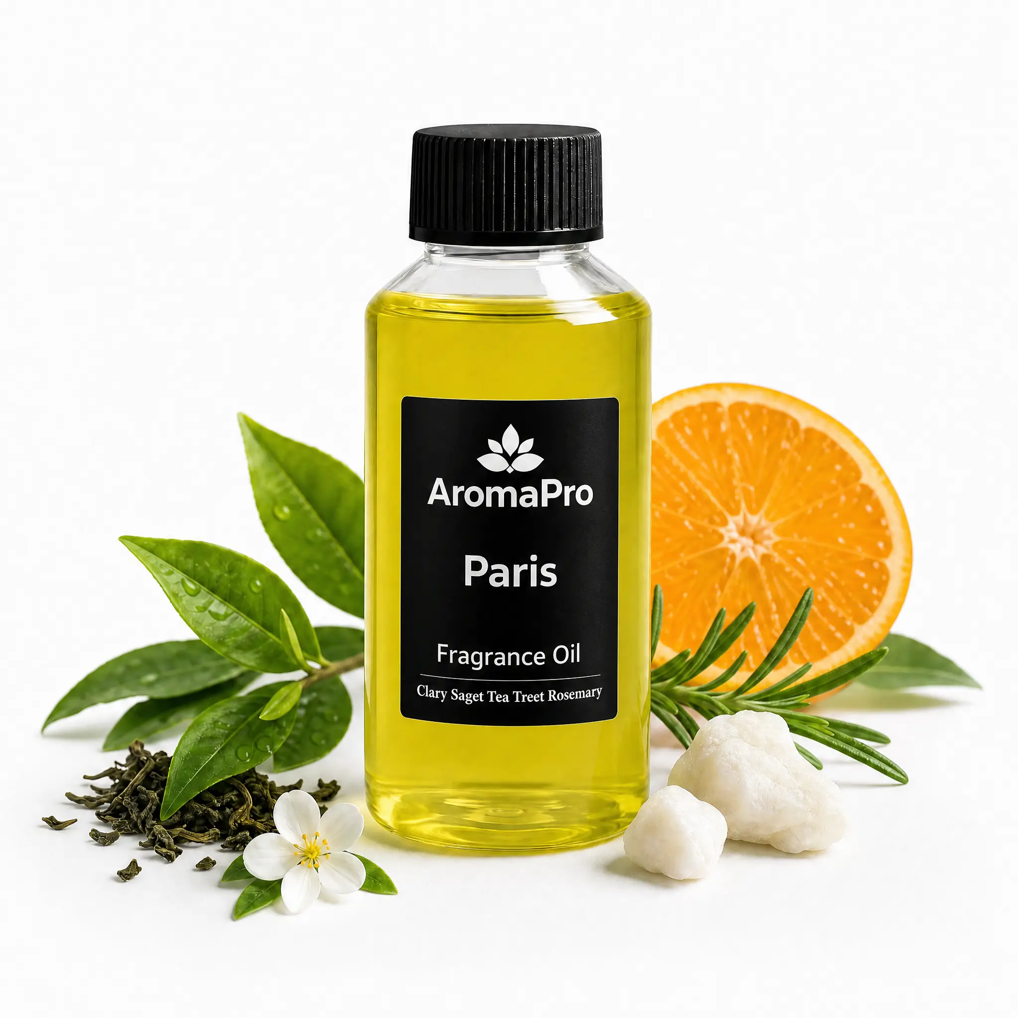 Paris Morning Natural Herbal Aromatherapy Diffuser Oil - Scented Oil Fragrance with Sage & Lemon, Ginger Warm Base, Freshener, Room Accessories, Concentration Aid, Office Boost, Home Fragrance Supply
