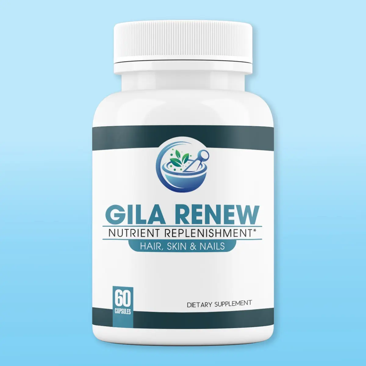 GILA Renew: Hair, skin and nails supplement. Pharmacist-recommended. 60 capsules per bottle. 5000 mcg Biotin, vitamins A, C, D, E, B6, B12 + more.