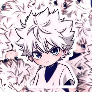 Cute Killua Vinyl Sticker Waterproof fade resistant scratch resistant thick high quality vinyl w smooth matte finish