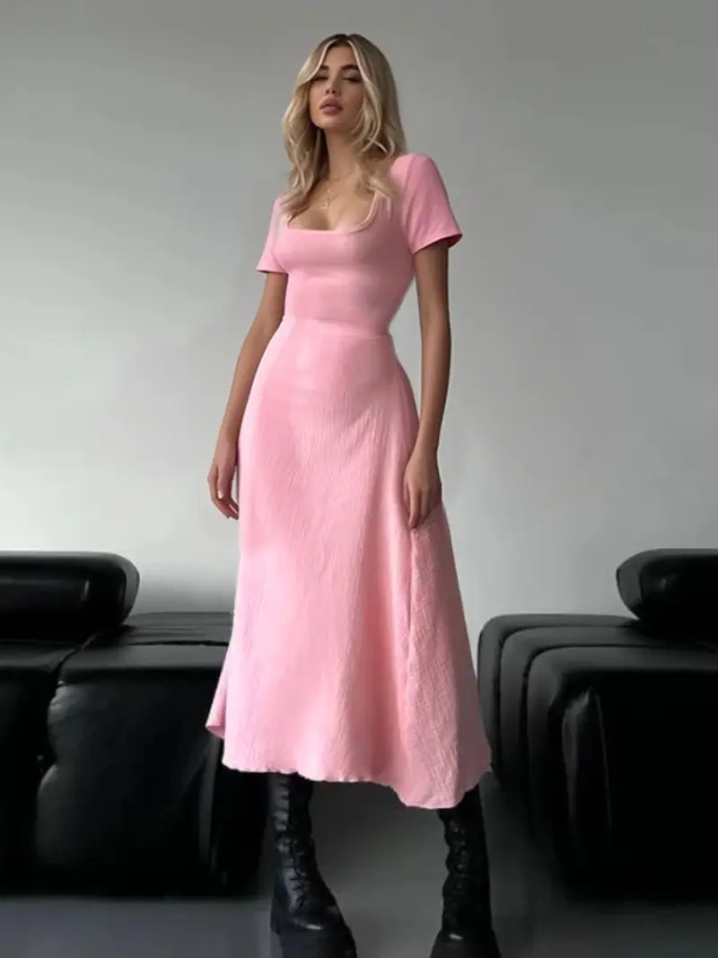 long sleeve tie front dress - TikTok Shop