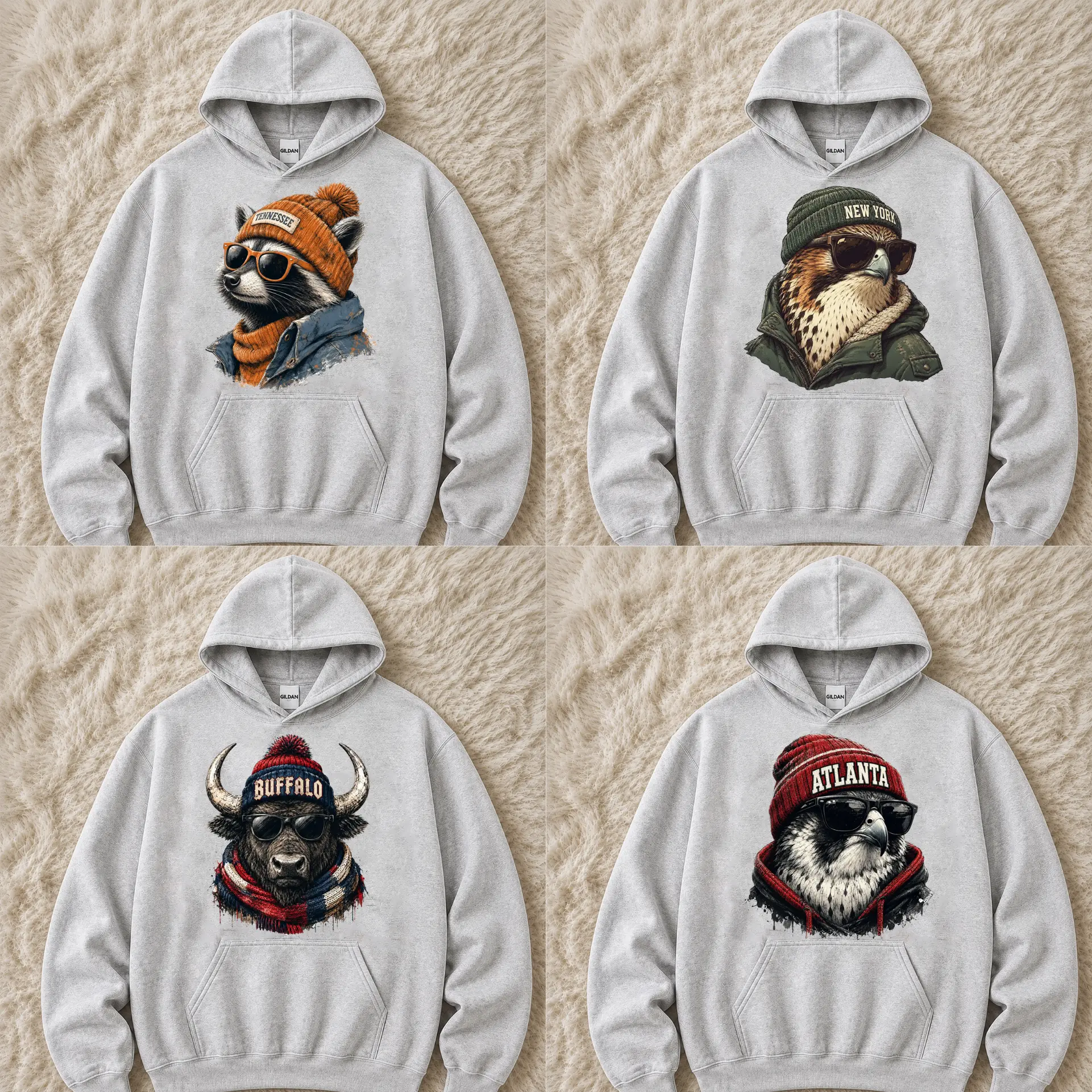 All 32 Teams Spirit Animal Football Graphic Hoodie All Team City Animal Sports Pullover Retro Game Day City Football Hoodie CaSual Game Home Town Ash Grey Hoodie Classic Sports Hoodie Show Your Pride for Every Football City Unisex- QB