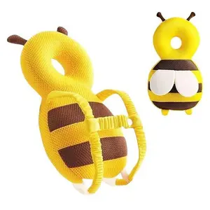 Baby Head Protector Cushion Backpack For Walking & Crawling Bee Christmas Elements Toddler Adjustable Safety Pad Anti Lost Boys Nursery Car Seat Carrier Mummy Travel