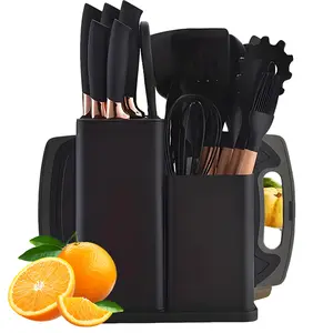 Kitchen Utensil Set - 19-Piece Dishwasher-Safe Silicone Cookware Set, High-Temperature Scratches, Kitchen Utensil Set for Nonstick Pans, Best Kitchen Tools with Stand