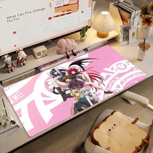High School DxD Rias Gremory Anime Mouse Pad 80×30cm, Non-Slip Rubber Desk Mat, Gaming Computer Decor, Laptop and Office Desktop Accessories