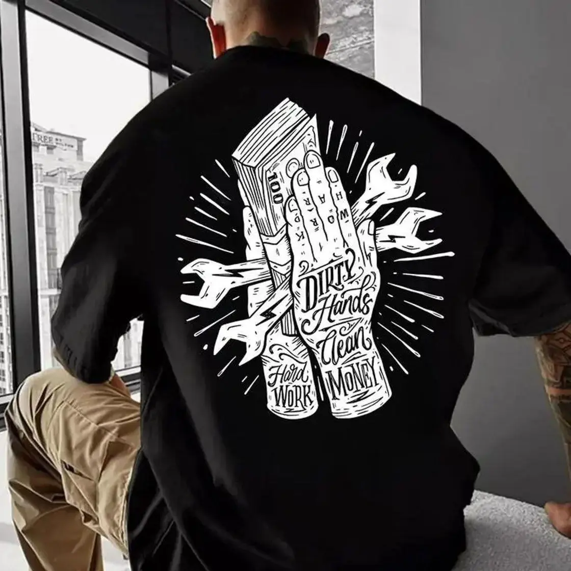 Dirty Hands Clean Money Hard Work Tshirt, Work Ethic Hoodie, Mechanic Tradesman Sweatshirt, Construction Labor Graphic Shirt, Unisex Sweater Pullover Tee
