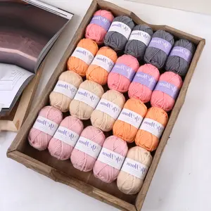 20-Skein Rainbow Yarn Set - 500g/17.64oz Soft 100% Acrylic Yarn, Perfect for Amigurumi, Flowers, Granny Squares, Beginner Crochet Kit, Ideal for Craft Projects & Creative Gifts (Includes Crochet Hook & Stitch Markers)