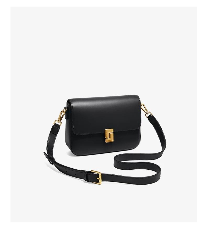 Genuine Leather Tofu Square Bag 2026 New Arrival, Women's Vintage Underarm Bag, Commute Handbag, Luxury Minimalist Shoulder & Crossbody Bag