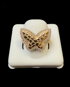 Butterfly Nugget Style Ring Gold 10k