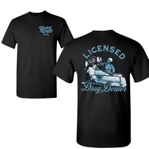 Licensed Drug Dealer T-Shirt, Hilarious Nurse Graphic, 2 Sides, Soft Cotton Blend Shirt, Medical Worker Humor Gift for Men & Women