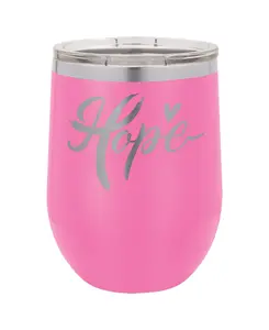 Custom Engraved Stemless Wine Glass Tumbler 12oz