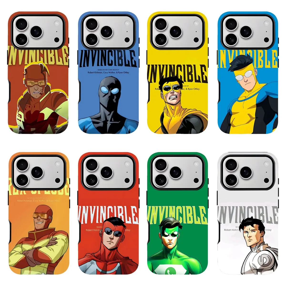 Viltrumite Conquest Insignia Phone Case — Featuring Omni-Man & Invincible Logos — Compatible with iPhone 11–17 Pro Max/Plus Series and Samsung Galaxy S23– Series