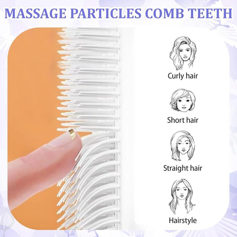 Women's Hair Brushes with Retractable Bristles One-Click Clean Anti-Static Massage Comb for Easy Hair Removal & Styling Grey Tool with Rotating Lifting & Air Cushion Design