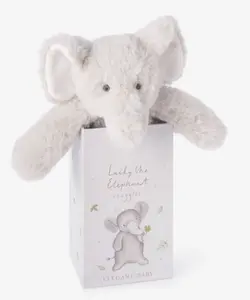 Lucky the Elephant Snuggler Plush Security Blanket w/ Gift Box