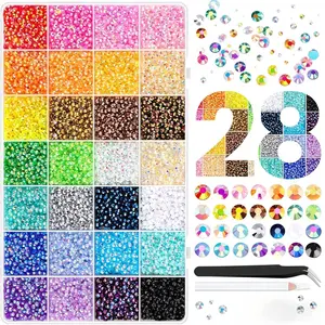 Rhinestone Bedazzling Kit, 3mm Flatback Gems with Tools (Tweezers + Dot Pen), All-in-One DIY for Nails, Phone Case, Shoes, Tumblers