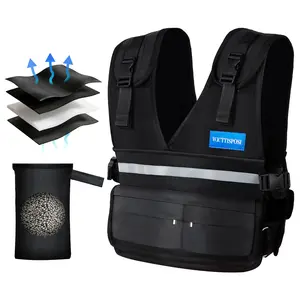 Adjustable Weighted Vest for Women Men, Flexible Cushioning & 4-Layer Breathable Fabric, V-Neck for Walking, Running & Strength Training