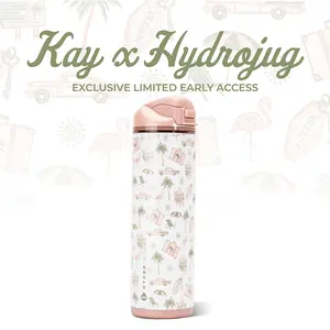 HydroJug Ease2o Water Bottle with Straw & Chug Lid, Stainless Steel, Vented Cap to Help Reduce Pressure, Water-Level Window, Cup Holder Friendly, Non-Slip Base