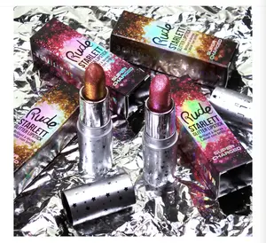 rude  Starlett Supercharged Glitter Lipstick Color Gloss Lipgloss Makeup Long Lasting Cosmetic