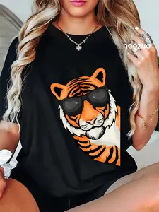 100% Cotton Tiger Lover Tiger Men Wildcat Tiger T-Shirt