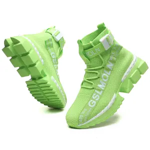 Men's High Top Sneakers Breathable Gym Athletic Running Shoes Walking Tennis Sneakers Boy Comfortable Fashion Platform Shoes Comfortable Lightweight Safety Shoes Lightweight Multi-Colors for Fitness