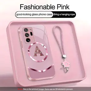 Suitable for [Galaxy Note20 Ultra 5g] high-end MagSafe phone case🥰，and comes with a complimentary four-leaf clover lanyard—choose from all 26 letters.YM99