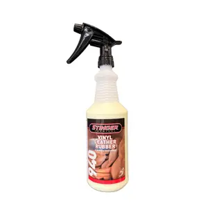 Stinger Chemical 940 Vinyl Leather & Rubber Cleaner Conditioner All-in-One Solution for Cleaning Moisturizing Shining and Protecting Surfaces